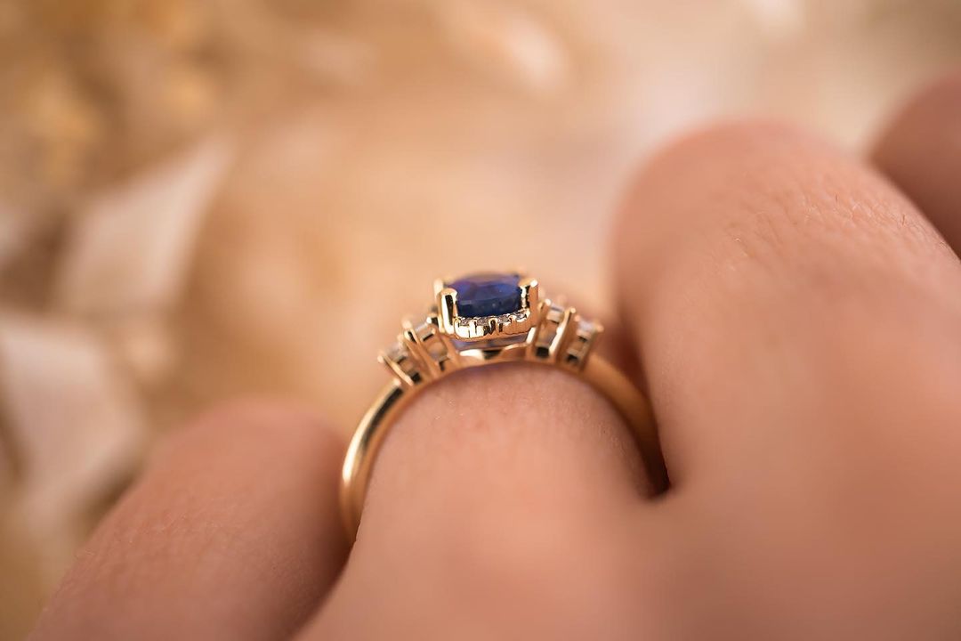 2.8Ct Blue Oval Cut Solitaire Ring | Birthstone Bridal Ring | Occasion Ring | Statement Ring