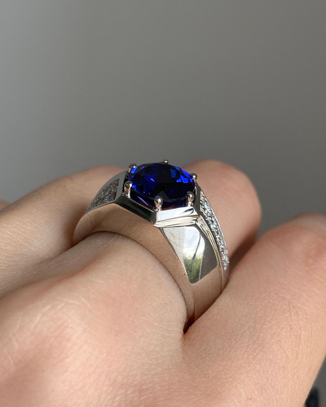2.80Ct Blue Round Cut Solitaire Ring | Surprise Gift Ring | Casual Wear Ring For Women