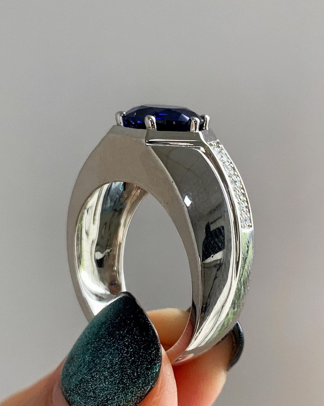 2.80Ct Blue Round Cut Solitaire Ring | Surprise Gift Ring | Casual Wear Ring For Women