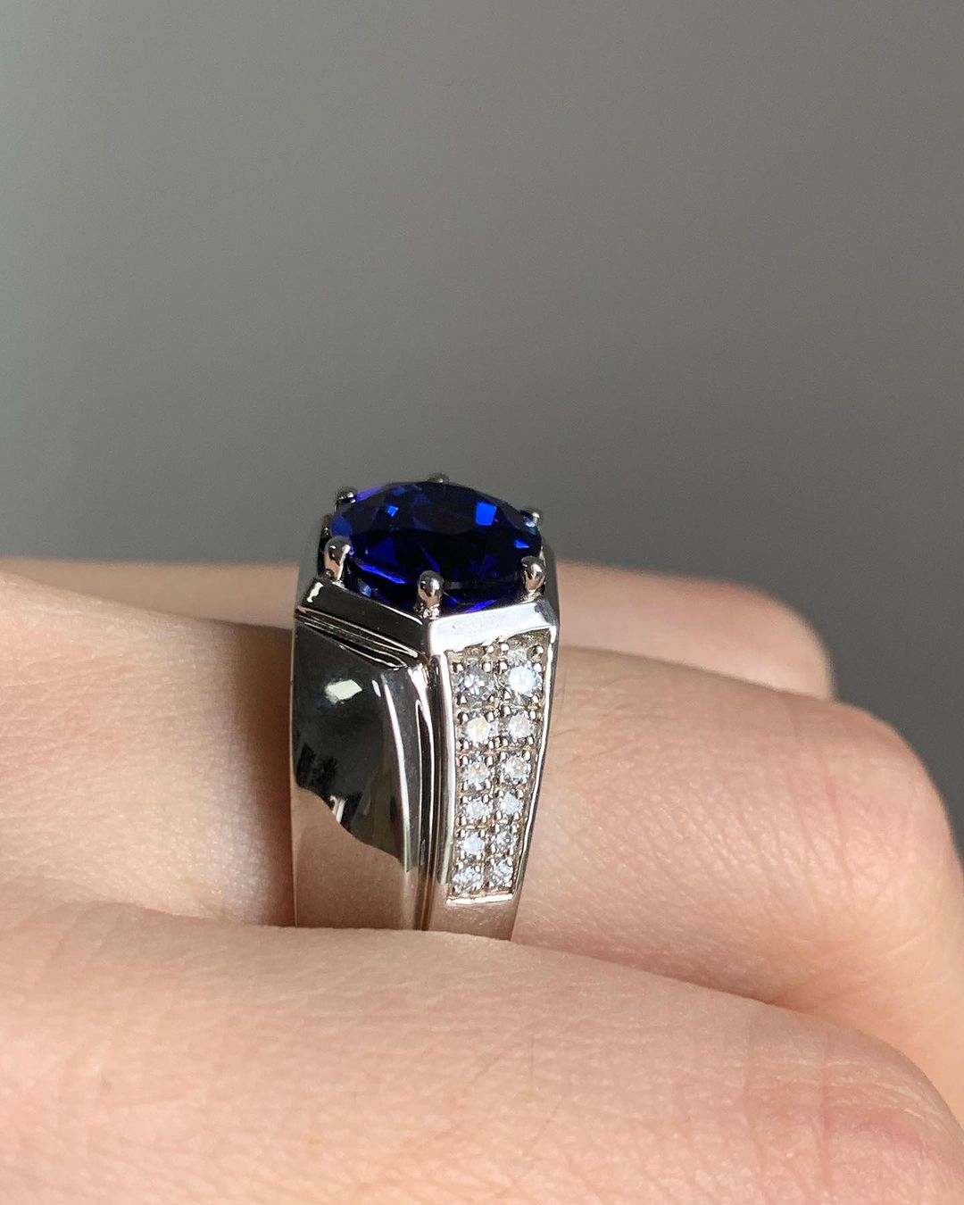 2.80Ct Blue Round Cut Solitaire Ring | Surprise Gift Ring | Casual Wear Ring For Women