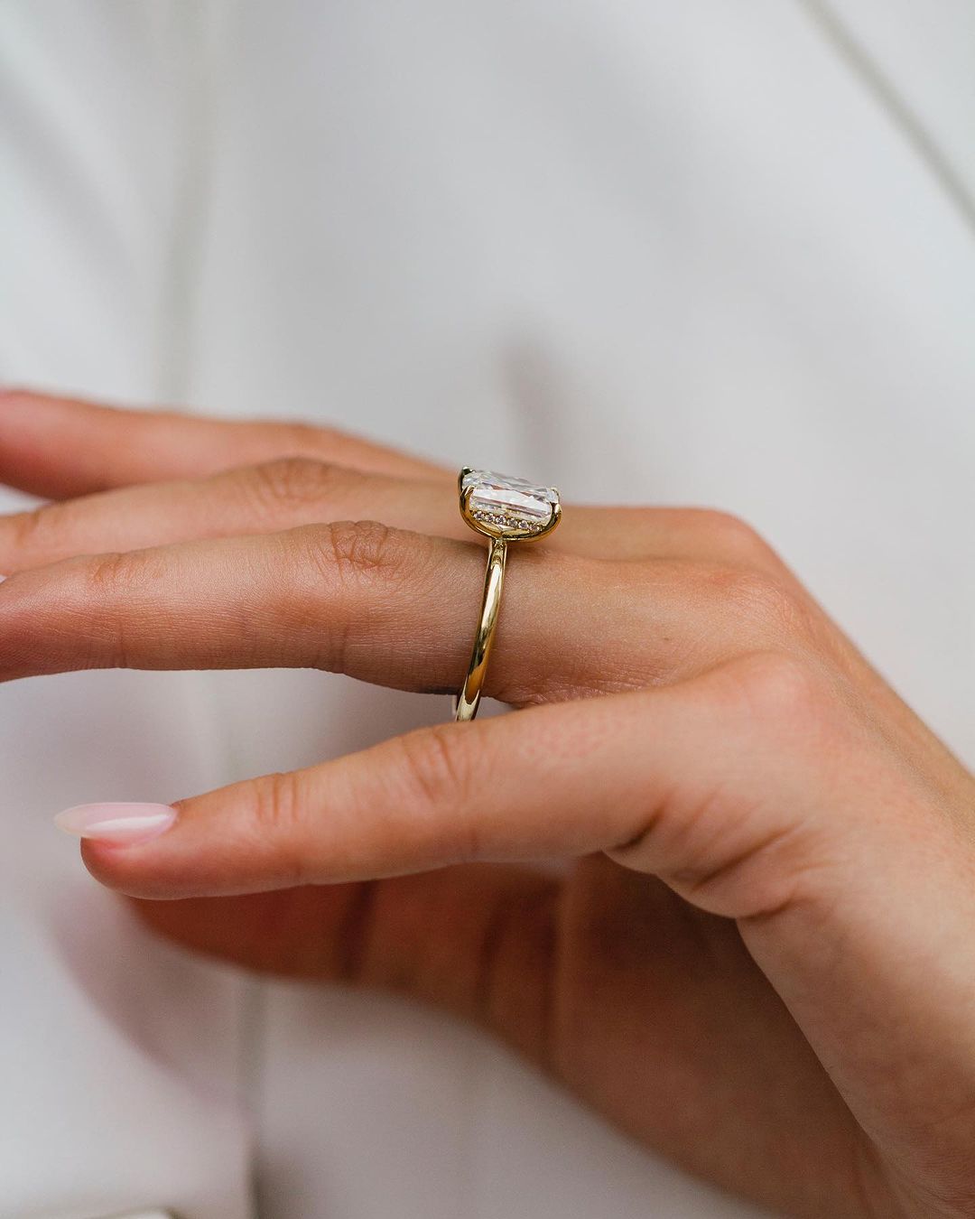 2.8Ct White Radiant And Pear Cut Two Stone Ring | Anniversary Gift Ring For Her | Toi Et Moi Ring | Stacking Ring