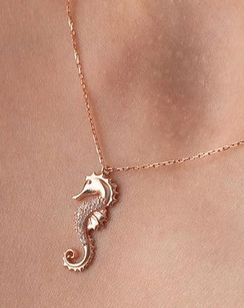 Seahorse Shape 1.70Ct White Round Cut Cluster Pendant | Birthday Gift Pendant For Her | Surprise Gift Pendant | Fashion Jewelry