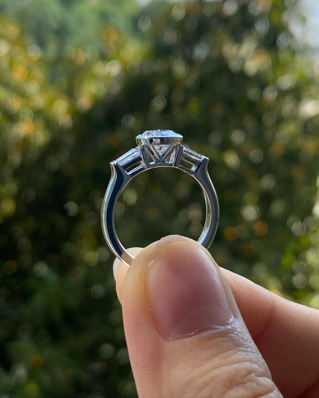 2.60Ct White Round Cut Bezel Ring | Anniversary Gift Ring For Wife | Customize Ring For Women