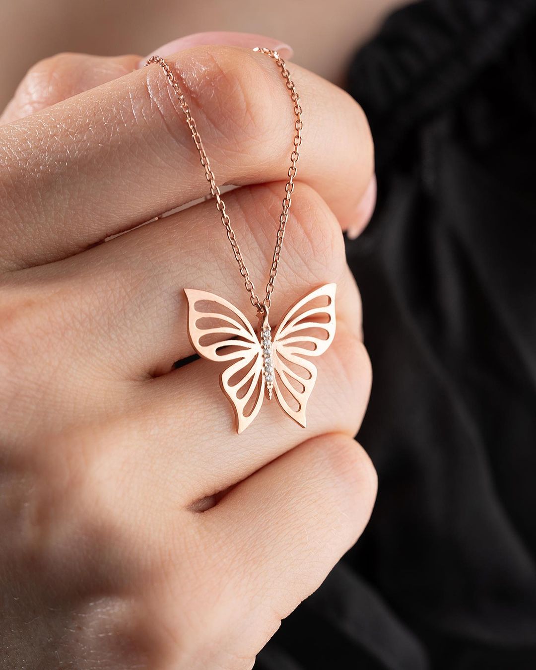 Butterfly Shape 1.20Ct White Round Cut Prong Pendant | Birthday Gift For Her | Surprise Gift Pendant | Women Jewelry