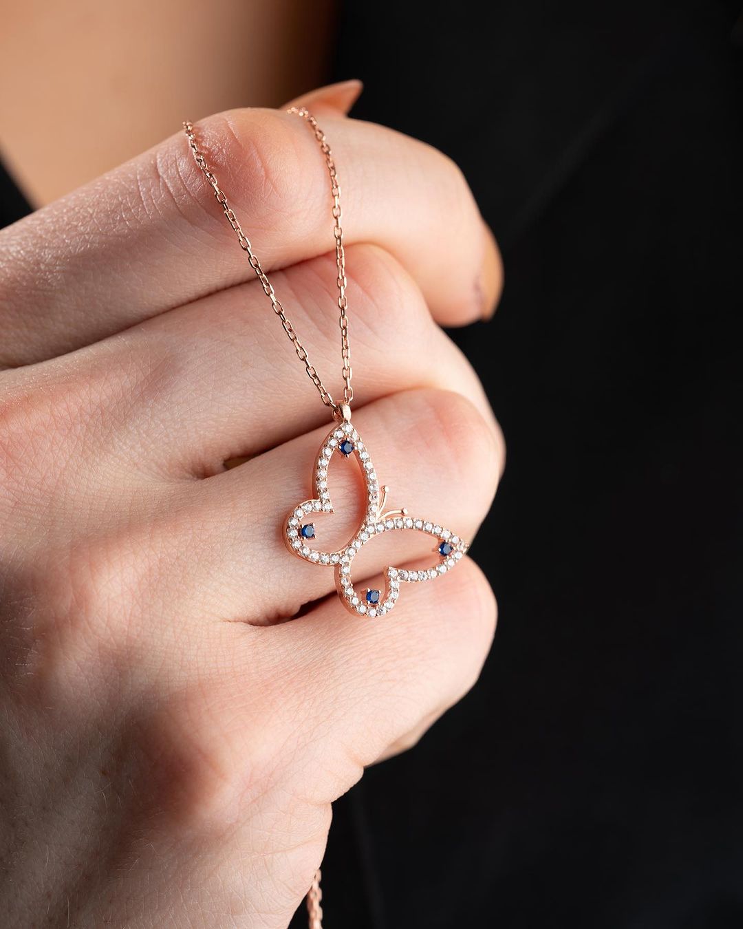 Butterfly Shape 2.60Ct White Round Cut Pave Pendant | Birthday Gift Pendant For Women | Stunning Pendant