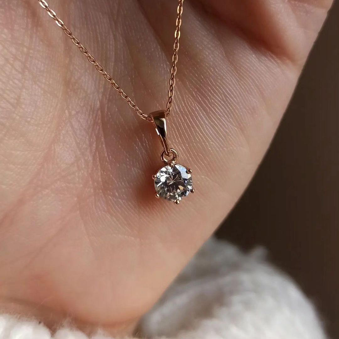 2.50Ct White Round Cut Solitaire Pendant | Daily Wear Pendant For Her | Classic Pendant | Handmade Pendant For Women