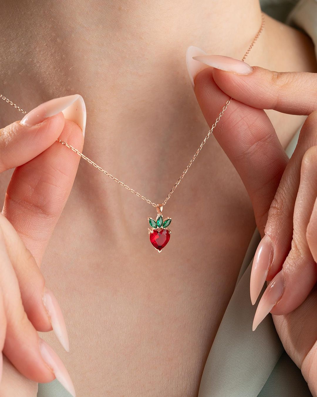 2.55Ct Red Heart Cut Solitaire Pendant | Proposal Pendant For Girlfriend | Lovely Pendant For Her | Charming Pendant