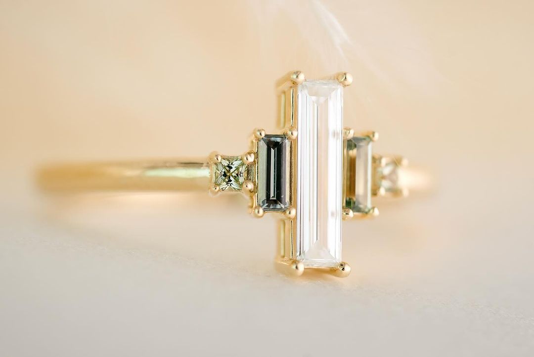 1.5CT White Baguette Cut Solitaire Ring | Proposal Ring For Girlfriend | Gift For Women | Stacking Ring