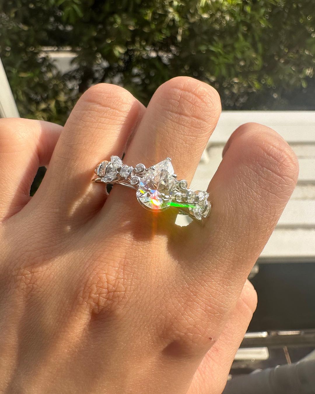 2.8Ct White Pear Cut Solitaire Ring | Anniversary Gift Ring | Fashion Jewelry | Proposal Ring