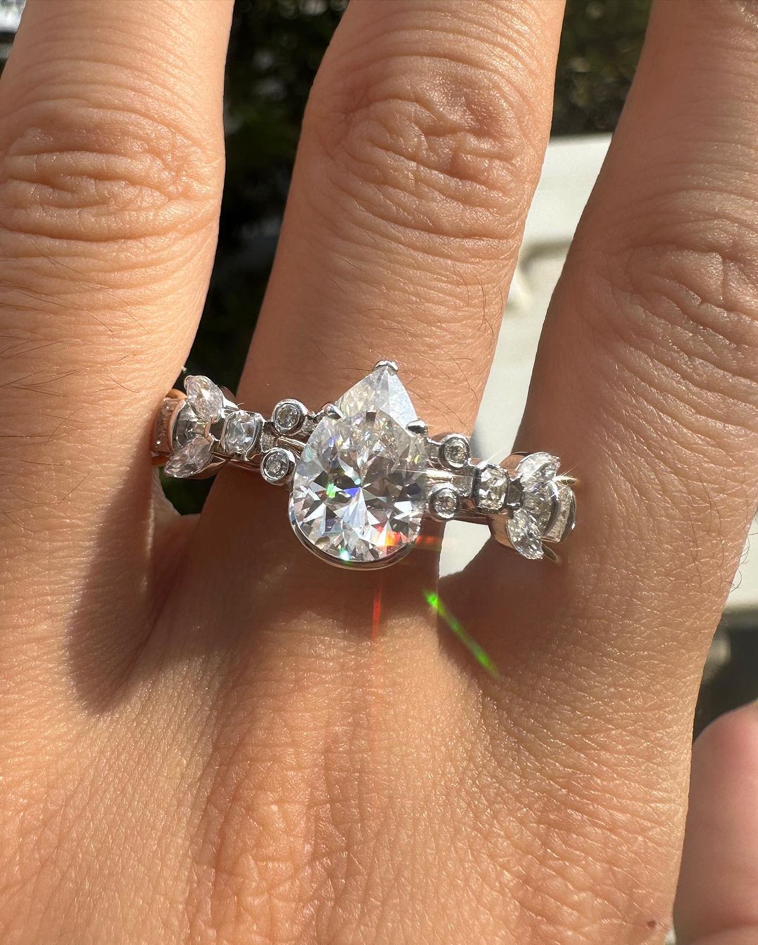 2.8Ct White Pear Cut Solitaire Ring | Anniversary Gift Ring | Fashion Jewelry | Proposal Ring