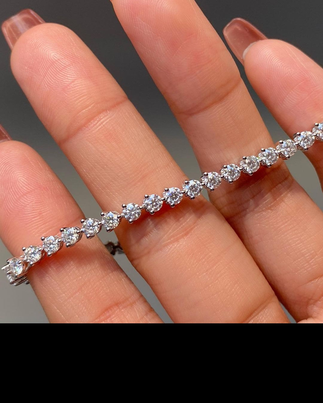 White Round Brilliant Cut Signity Diamond Bracelet For Women | Prong Set Diamond Bracelet | Everyday Jewelry Bracelet For Her