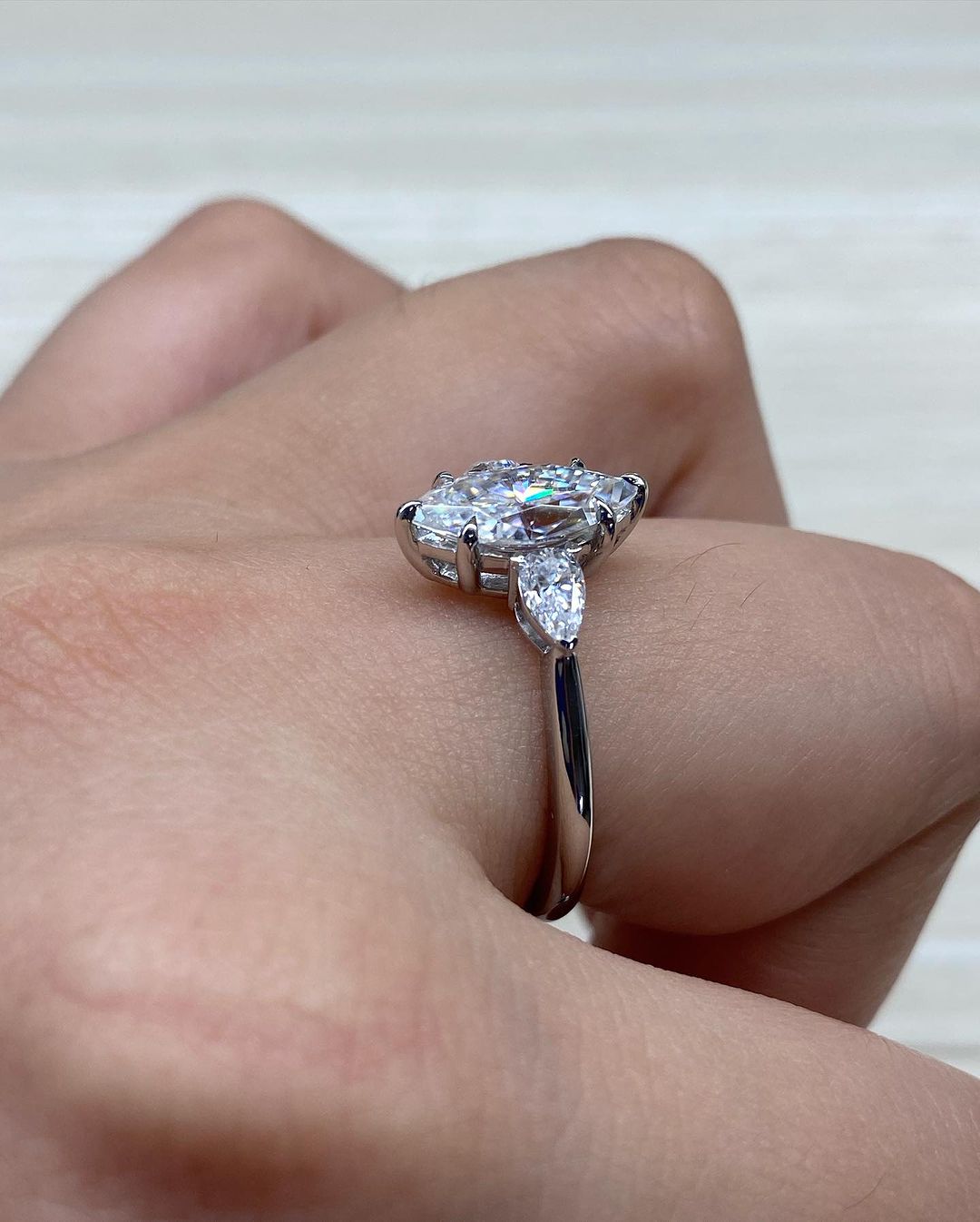 2.4Ct White Marquise Cut Three Stone Ring | Engagement Ring | Promise Ring For Her | Gift For Wife
