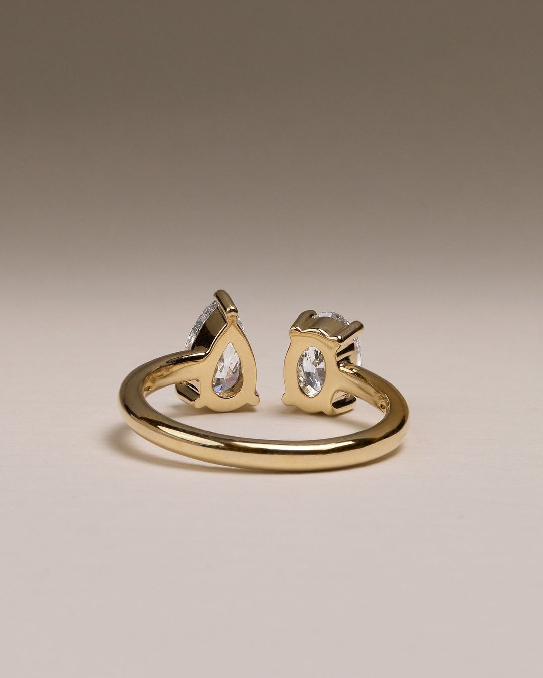 2.2Ct White Oval And Pear Cut Two Stone Ring | Anniversary Gift Ring | Beautiful Ring | Surprise Gift Ring