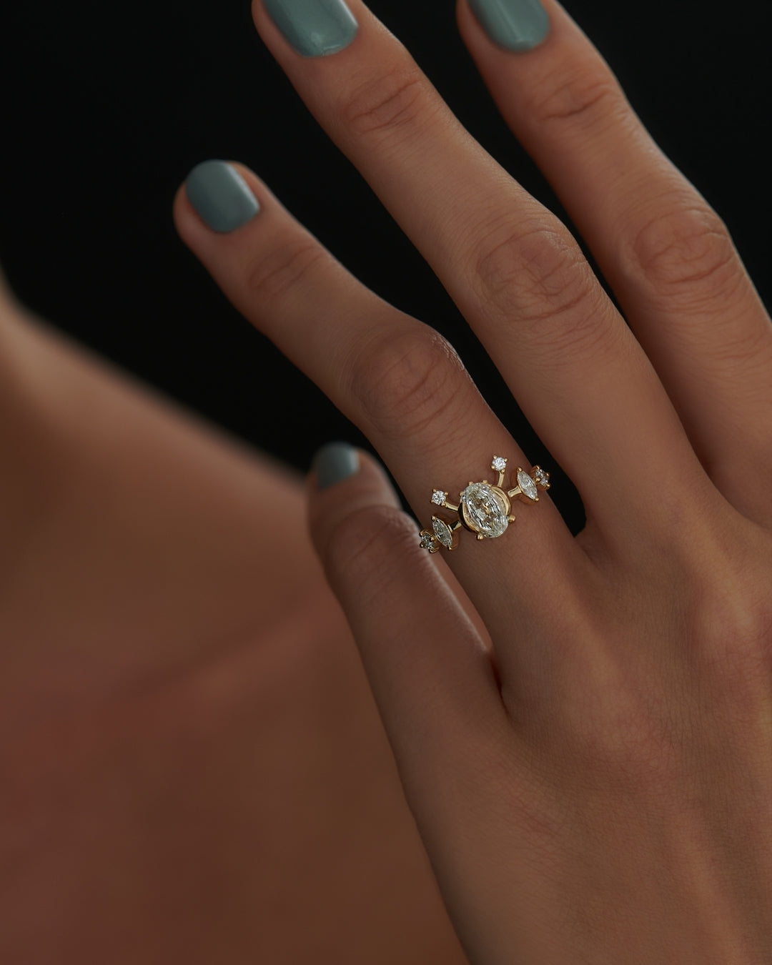 2.80Ct White Oval Cut Half Bezel Ring | Designer Ring | Birthday Gift Ring | Classic Ring