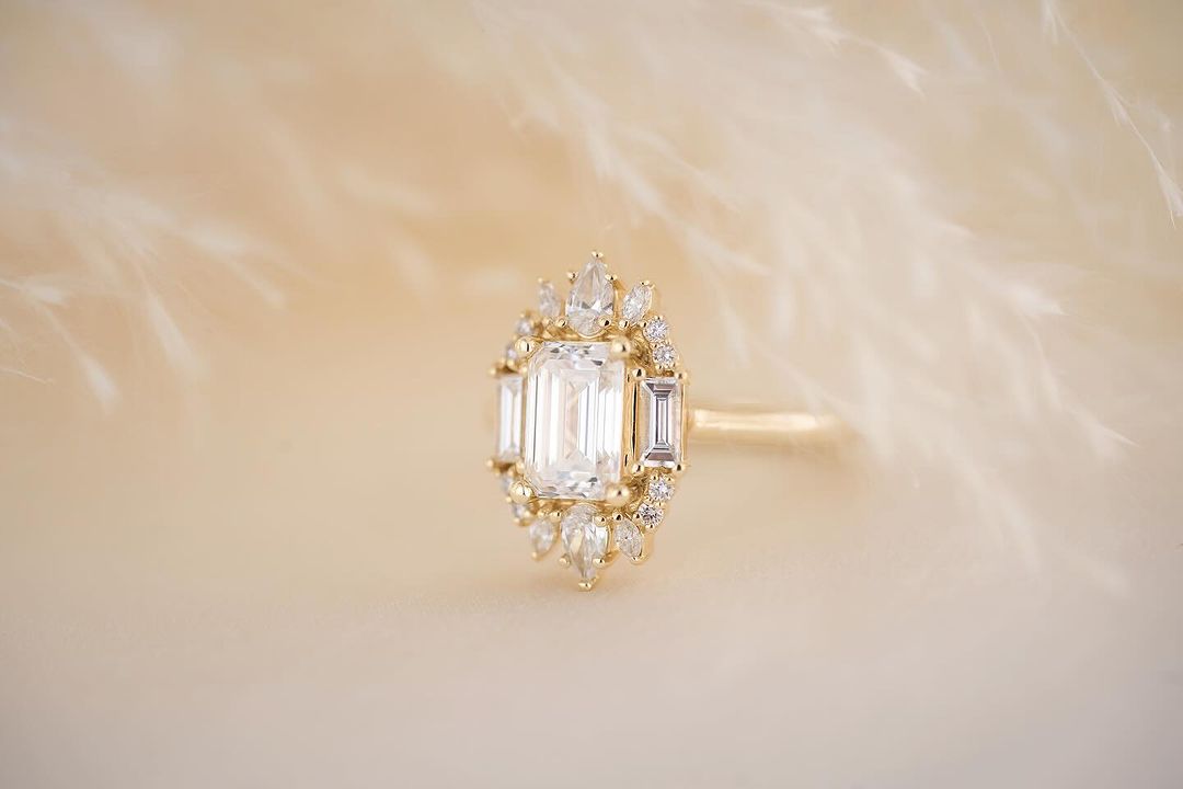 2.6Ct White Emerald Cut Solitaire Ring | Wedding Ring For Bridal | Luxury Jewelry | Promise Ring