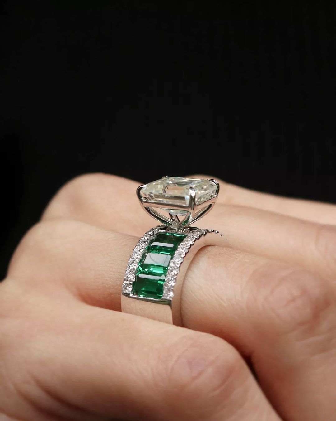 3.1Ct White Emerald Cut Solitaire Ring | Engagement Ring | Ring For Women | Party Wear Ring