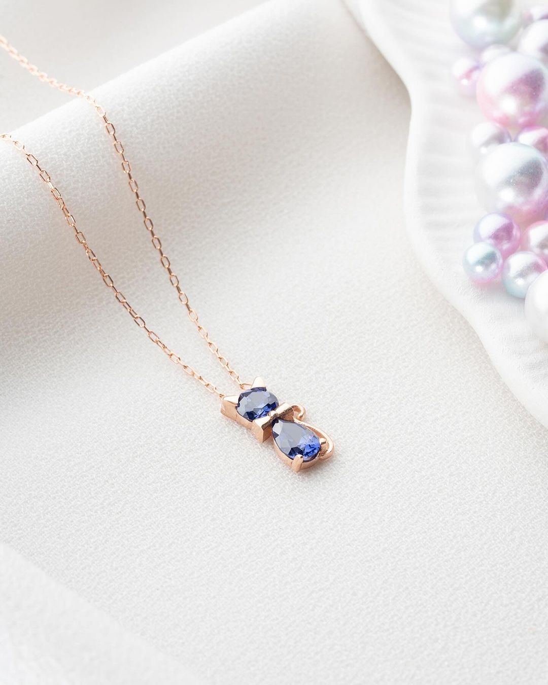 Cat Shape 2.60Ct Blue Pear And Round Cut Solitaire Pendant | Birthday Gift Pendant | Fancy pendant | Daily Wear Pendant For Women