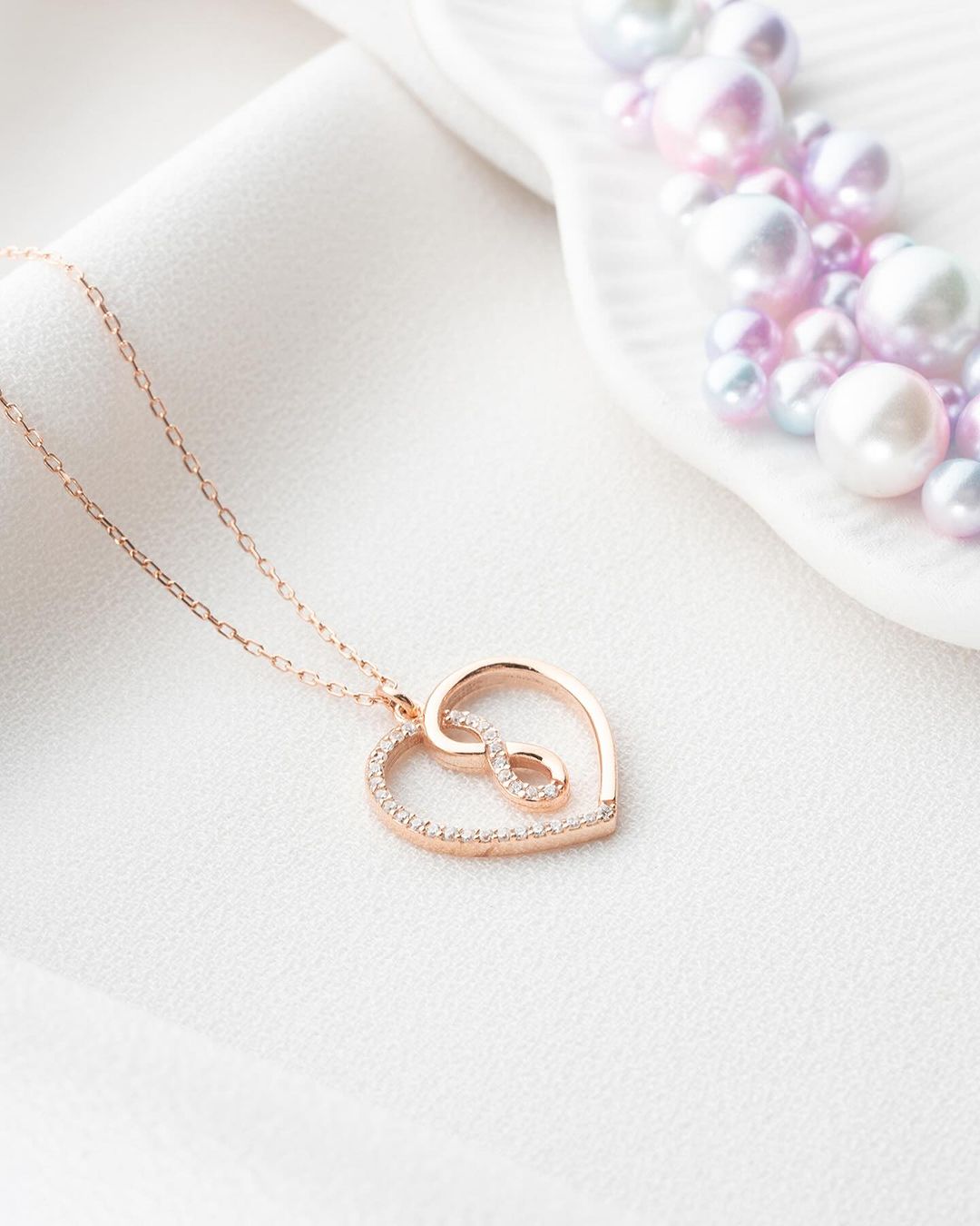 Infinity With Heart Shape 2.20Ct Half Metal & Half Diamond Round Cut Pave Pendant | Lovable Pendant For Her | Birthday Gift Pendant | Fashion Jewelry