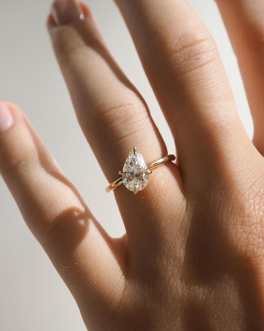 2.77Ct White Pear Cut Solitaire Ring | Daily Wear Ring For Women | Classic Ring | Simple Ring
