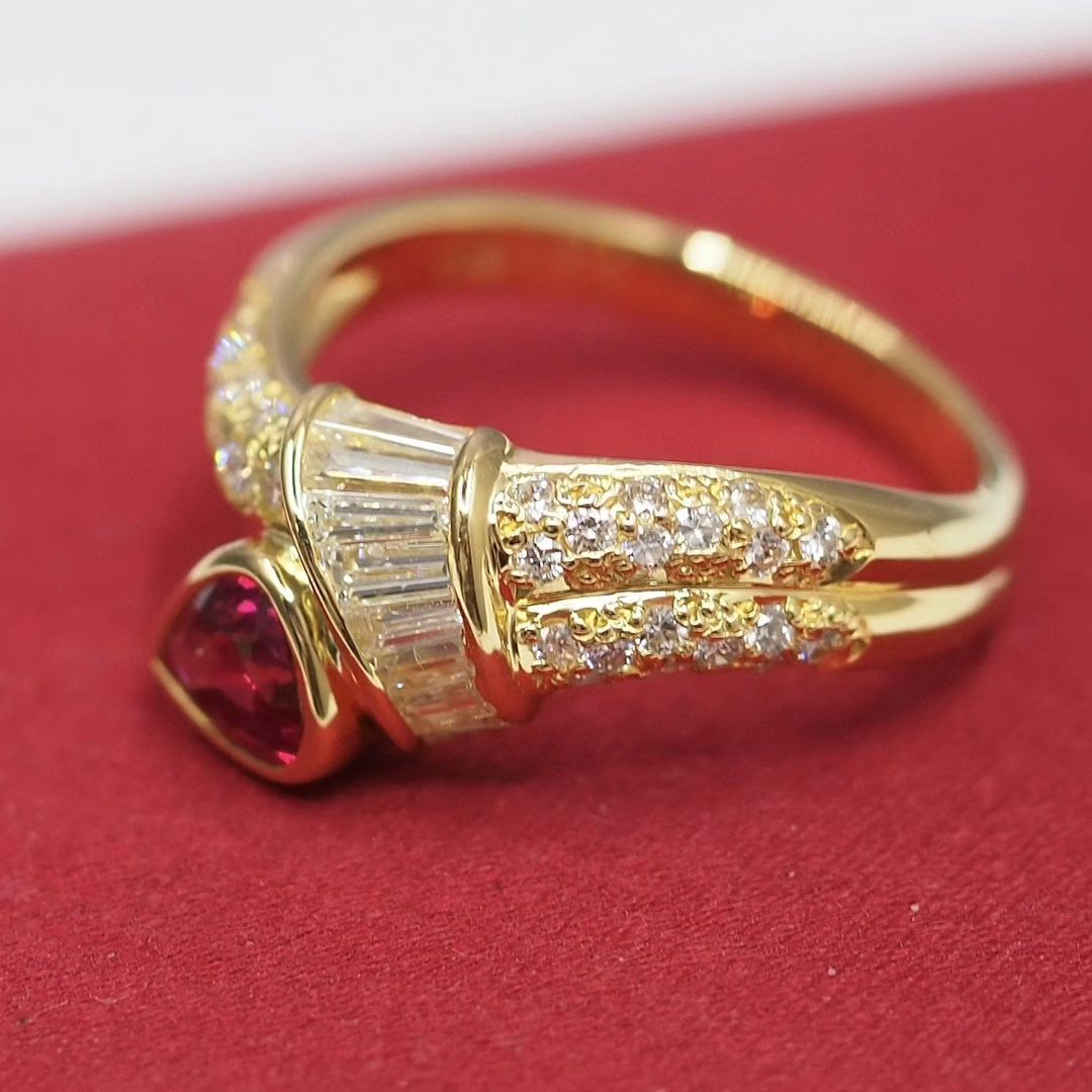 1.8Ct Pink Pear Cut Bezel Ring | Birthday Gift Ring For Women | Attractive Ring | Wonderful Ring