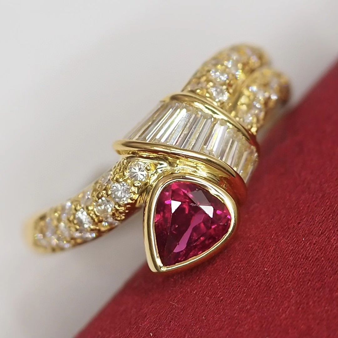 1.8Ct Pink Pear Cut Bezel Ring | Birthday Gift Ring For Women | Attractive Ring | Wonderful Ring