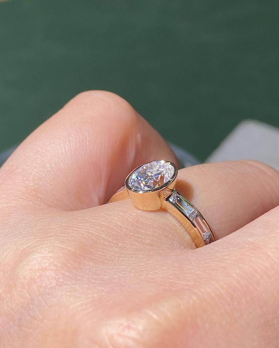 2.5Ct White Oval Cut Bezel Ring | Birthday Gift Ring | Surprise Gift | Jewelry Collection