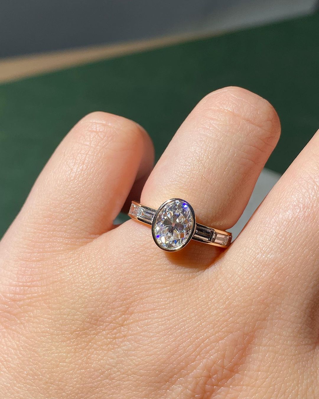 2.5Ct White Oval Cut Bezel Ring | Birthday Gift Ring | Surprise Gift | Jewelry Collection