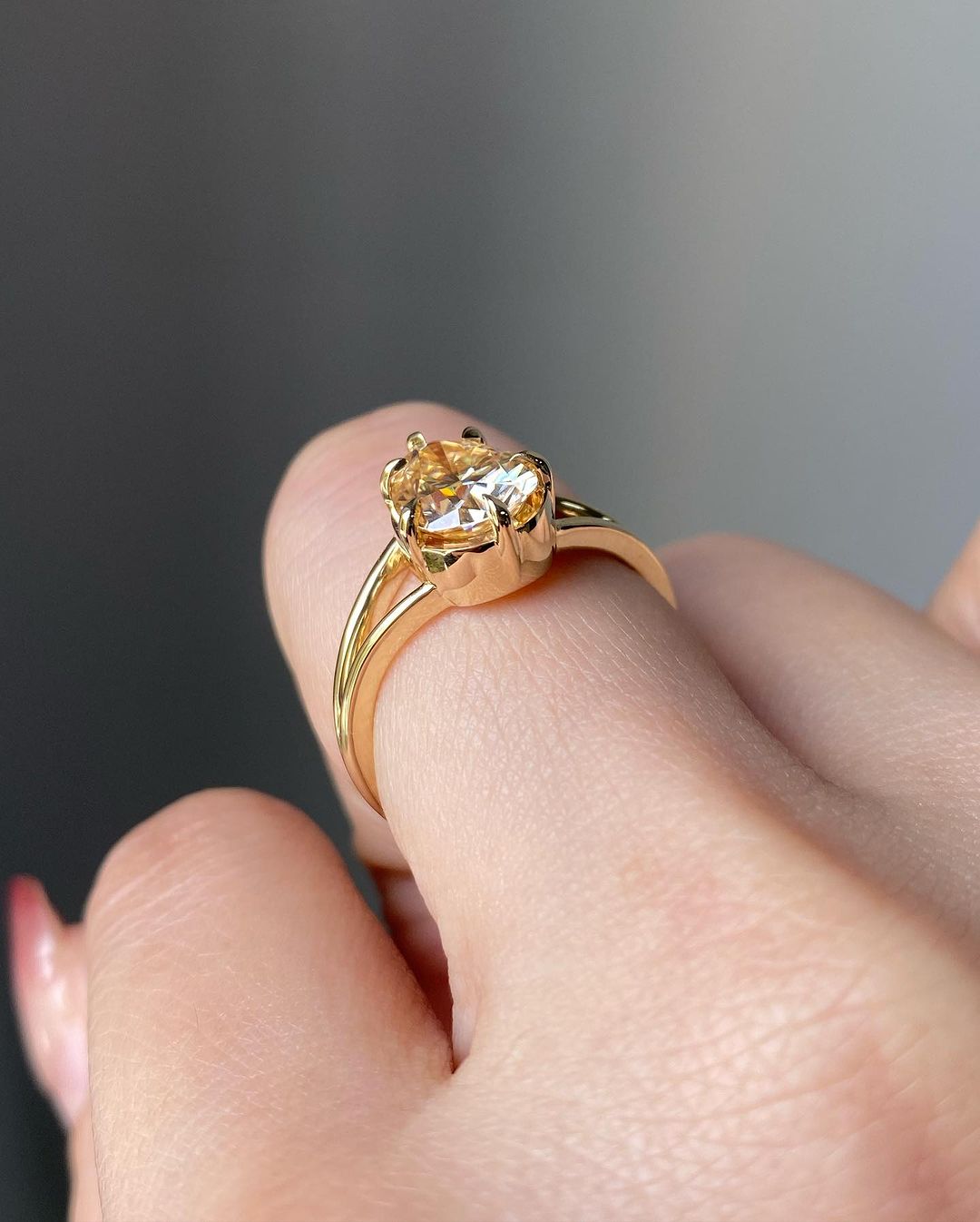 2.5Ct Canary Yellow Pear Cut Solitaire Ring | Birthday Gift Ring For Women | Delicate Solo Ring | Fashionable Ring