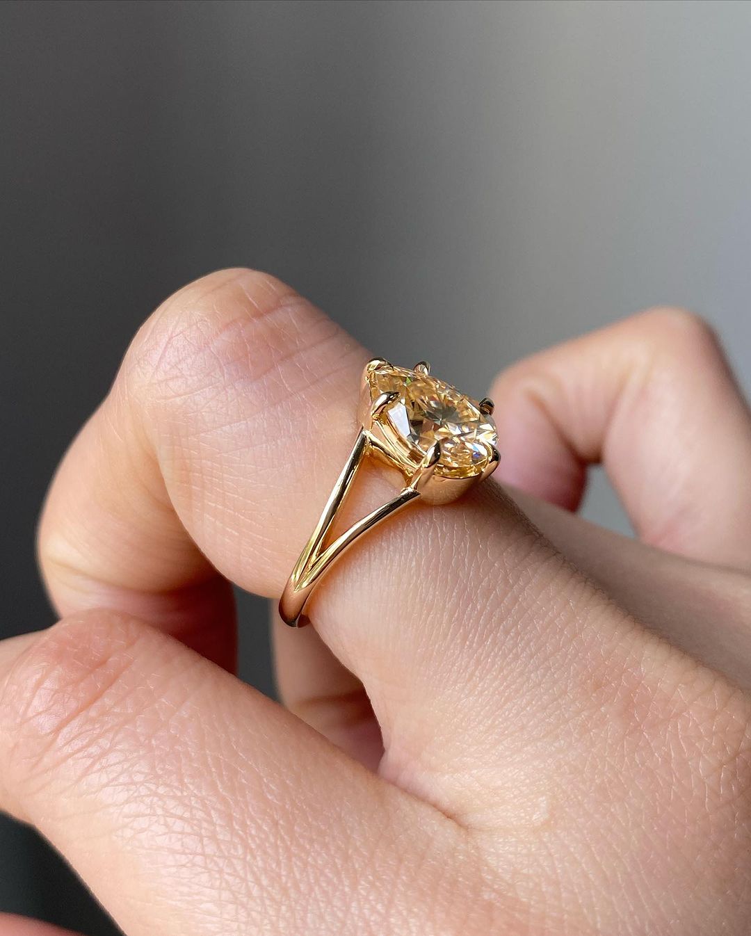 2.5Ct Canary Yellow Pear Cut Solitaire Ring | Birthday Gift Ring For Women | Delicate Solo Ring | Fashionable Ring