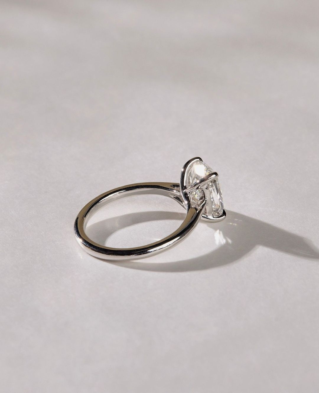 2.5Ct White Cushion Cut Solitaire Ring | Anniversary Gift Ring For Wife | Delicate Solo Diamond Ring | Simple Ring For Her