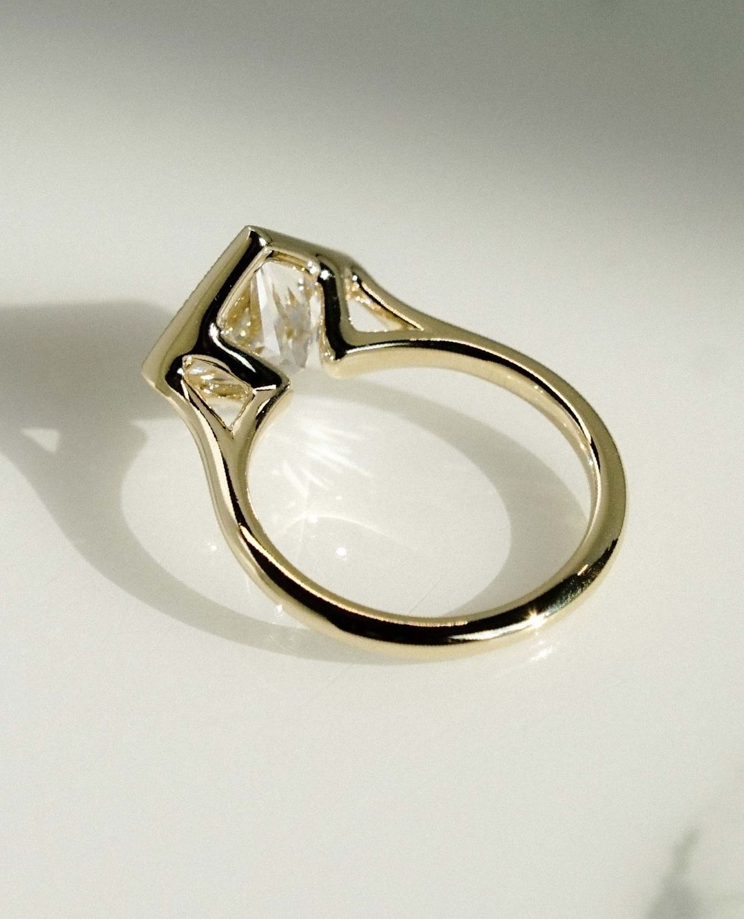 2.5Ct White Princess Cut Bezel Ring | Engagement Promise Ring | Simple Ring | Elegant Ring