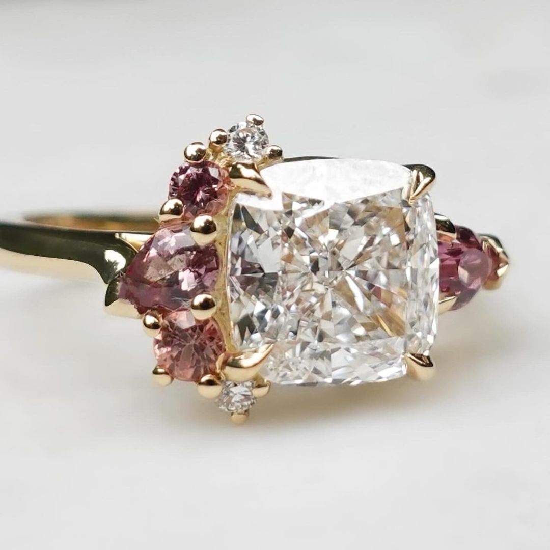 2.4Ct White Cushion Cut Solitaire Ring | Wedding Ring For Bridal | Promise Ring | Stacking Ring