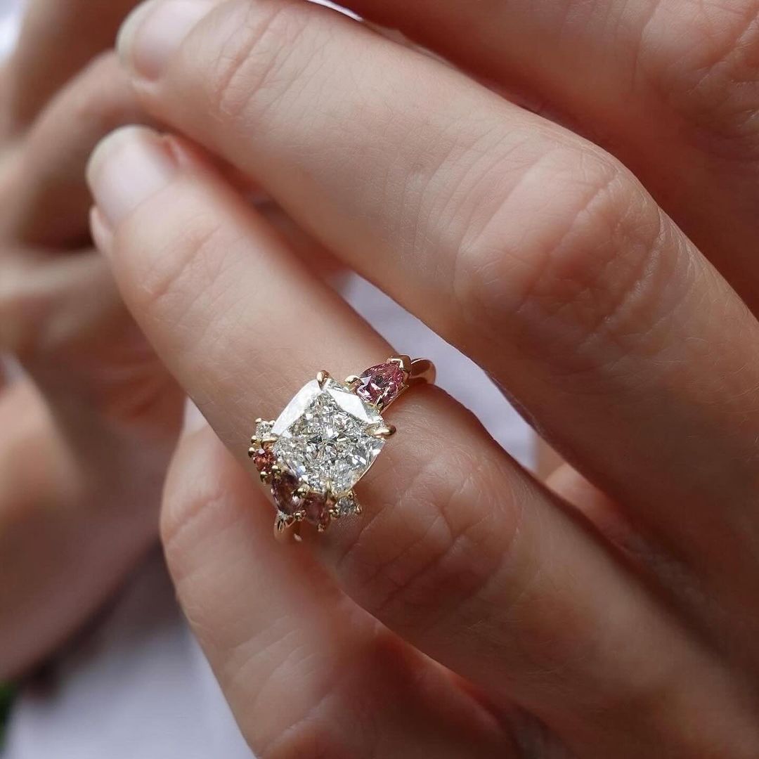 2.4Ct White Cushion Cut Solitaire Ring | Wedding Ring For Bridal | Promise Ring | Stacking Ring