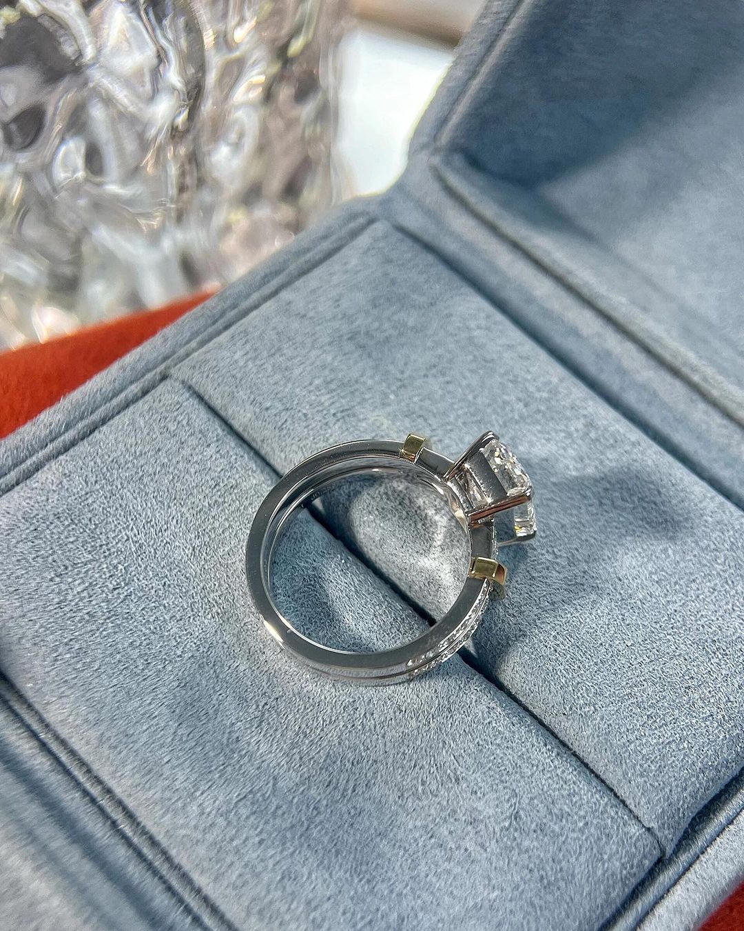 2.6Ct White Emerald Cut Solitaire Ring | Engagement Ring For Fiancee | Unique Ring | Daily Wear Ring