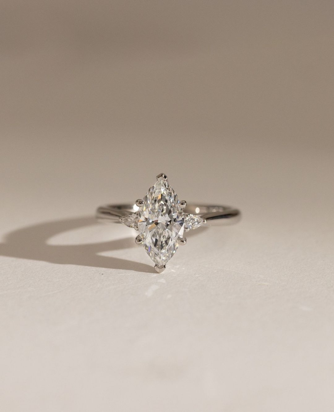 2.2Ct White Marquise Cut Three Stone Ring | Anniversary Gift Ring For Wife | Trilogy Stone Ring For Women | Fashion Jewelry