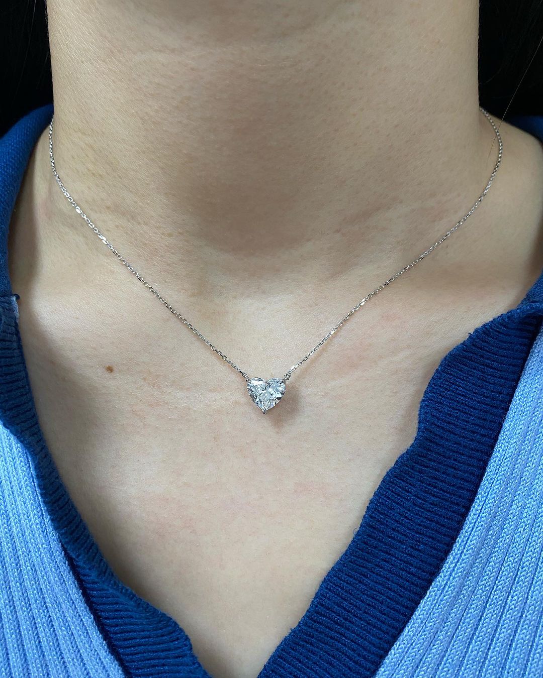 2.55Ct White Heart Cut Solitaire Pendant | Proposal Gift Pendant | Lovable Pendant For Her | Birthstone Pendant