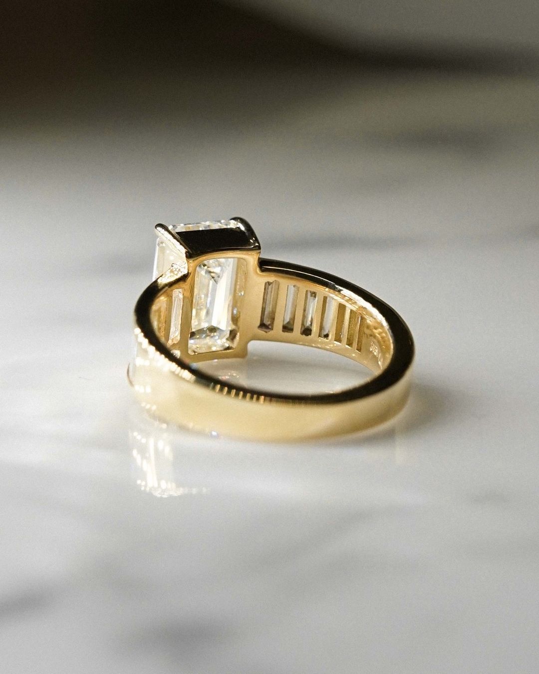 2.8CT White Emerald Cut Solitaire Ring | Birthday Gift Ring For Her | Fine Jewelry For Women | Daily Wear Ring
