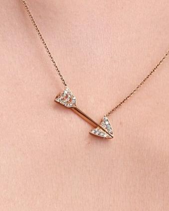 Arrow Shape 1.80Ct White Round Cut Prong Pendant | Designer Pendant for Her | Fashion Jewelry | Special Events Pendant | Stylish Pendant