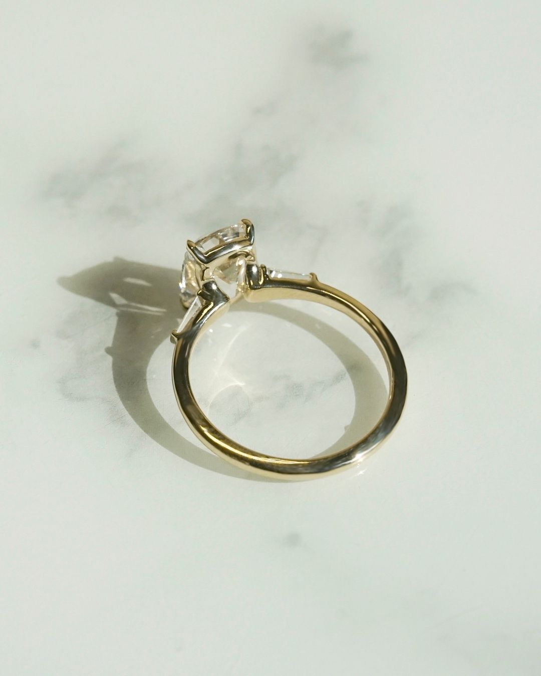 2.6CT White Cushion Cut Three Stone Ring | Engagement Ring For Fiancee | Statement Ring | Daily Wear Ring