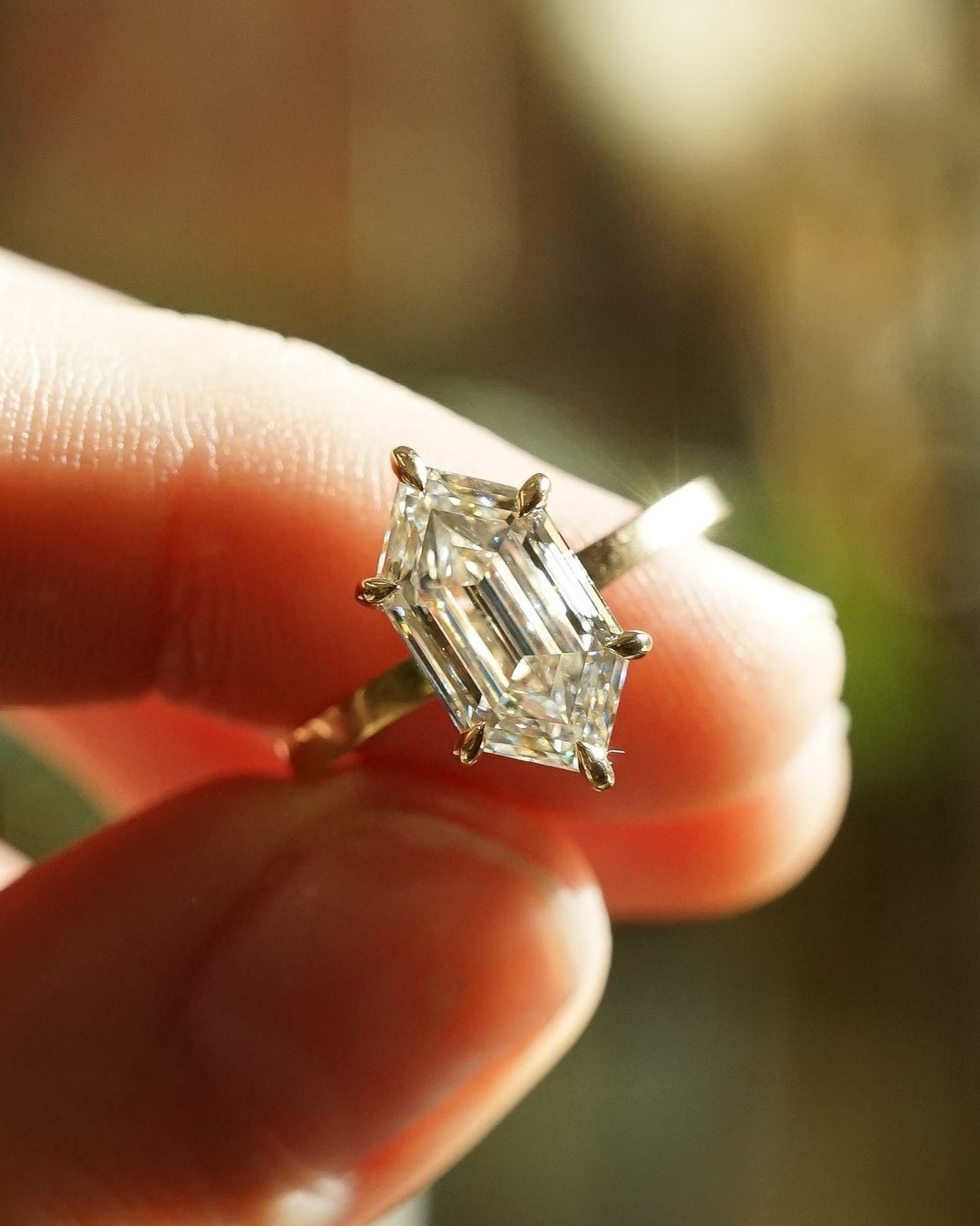 2.8Ct White Hexagon Cut Solitaire Ring | Wedding Ring For Bridal | Statement Ring | Glamorous Rind For Her