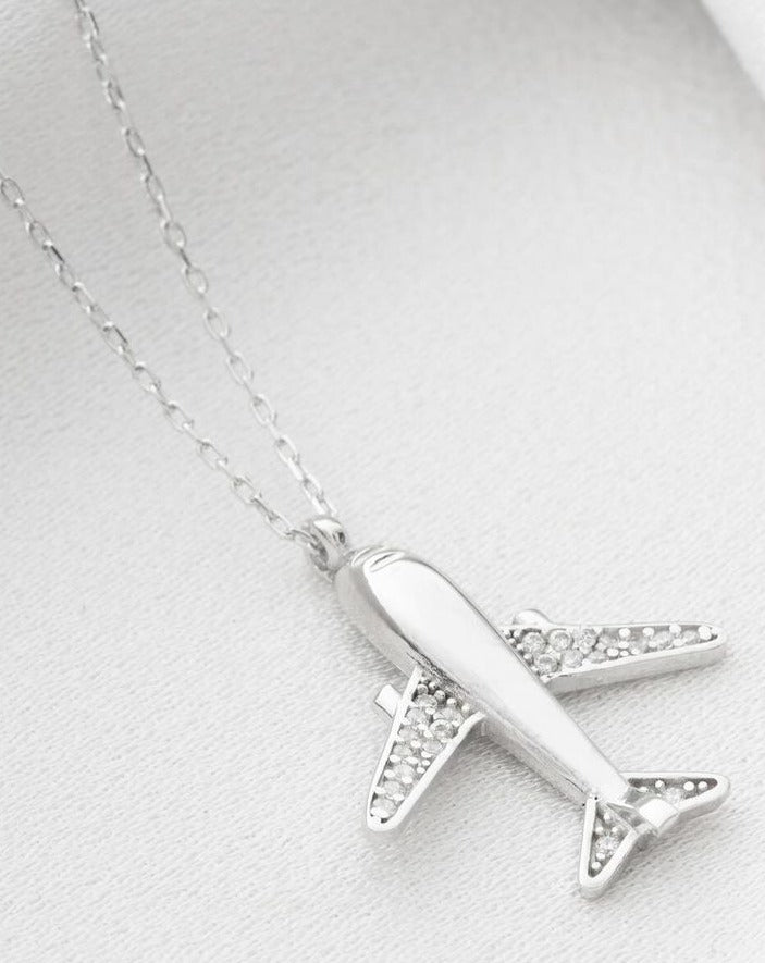 Aeroplan Shape 2.10Ct Round Cut Prong Pendant | Birthday Gift Pendant | Special Event Pendant | Jewelry Collection