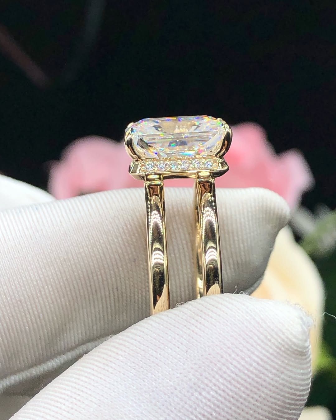 3.20Ct White Radiant Cut Solitaire Ring | Party Wear Ring | Birthstone Ring For Women | Jewelry Collection