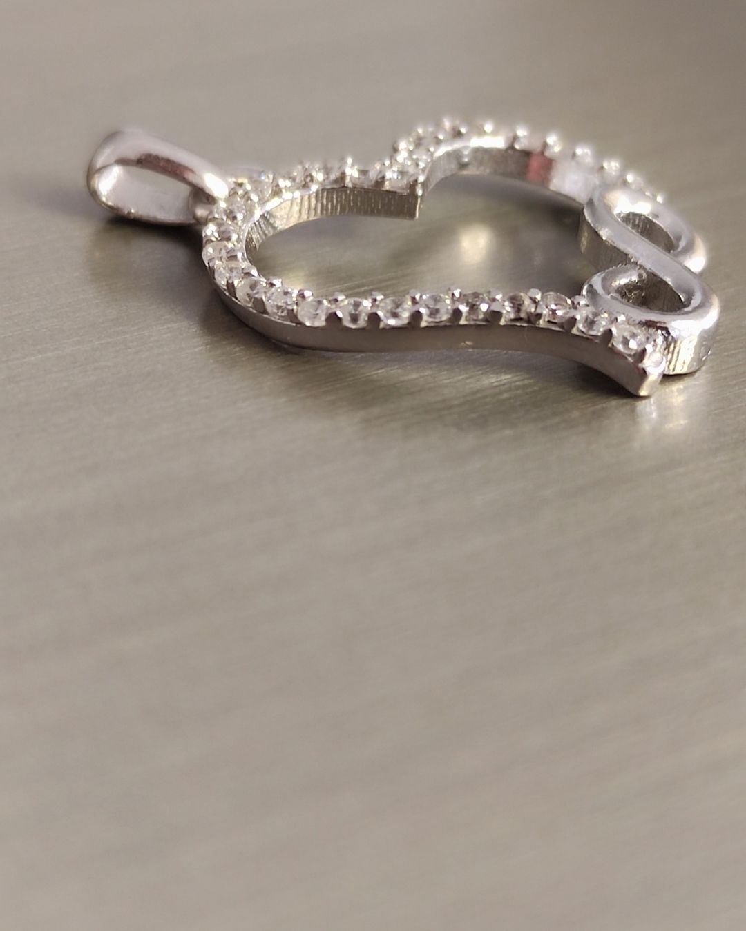 Infinity Heart Shape 1.80Ct White Round Cut Pave Pendant | Anniversary Gift Pendant For Wife | Gorgeous Pendant | Minimalist Pendant For Her | Everyday Wear Pendant