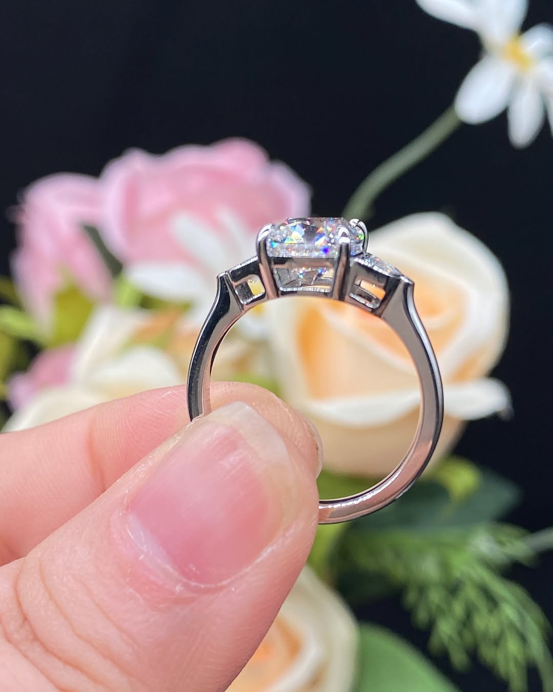3.20Ct White Cushion Cut Solitaire Ring | Party Wear Ring For Women | Modern Bridal Ring | Personalized Gift