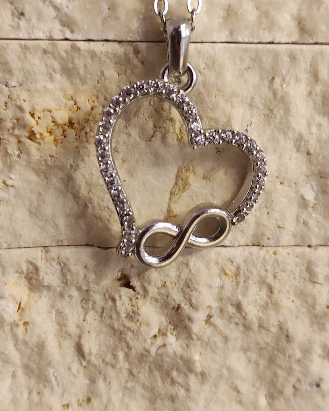 Infinity Heart Shape 1.80Ct White Round Cut Pave Pendant | Anniversary Gift Pendant For Wife | Gorgeous Pendant | Minimalist Pendant For Her | Everyday Wear Pendant