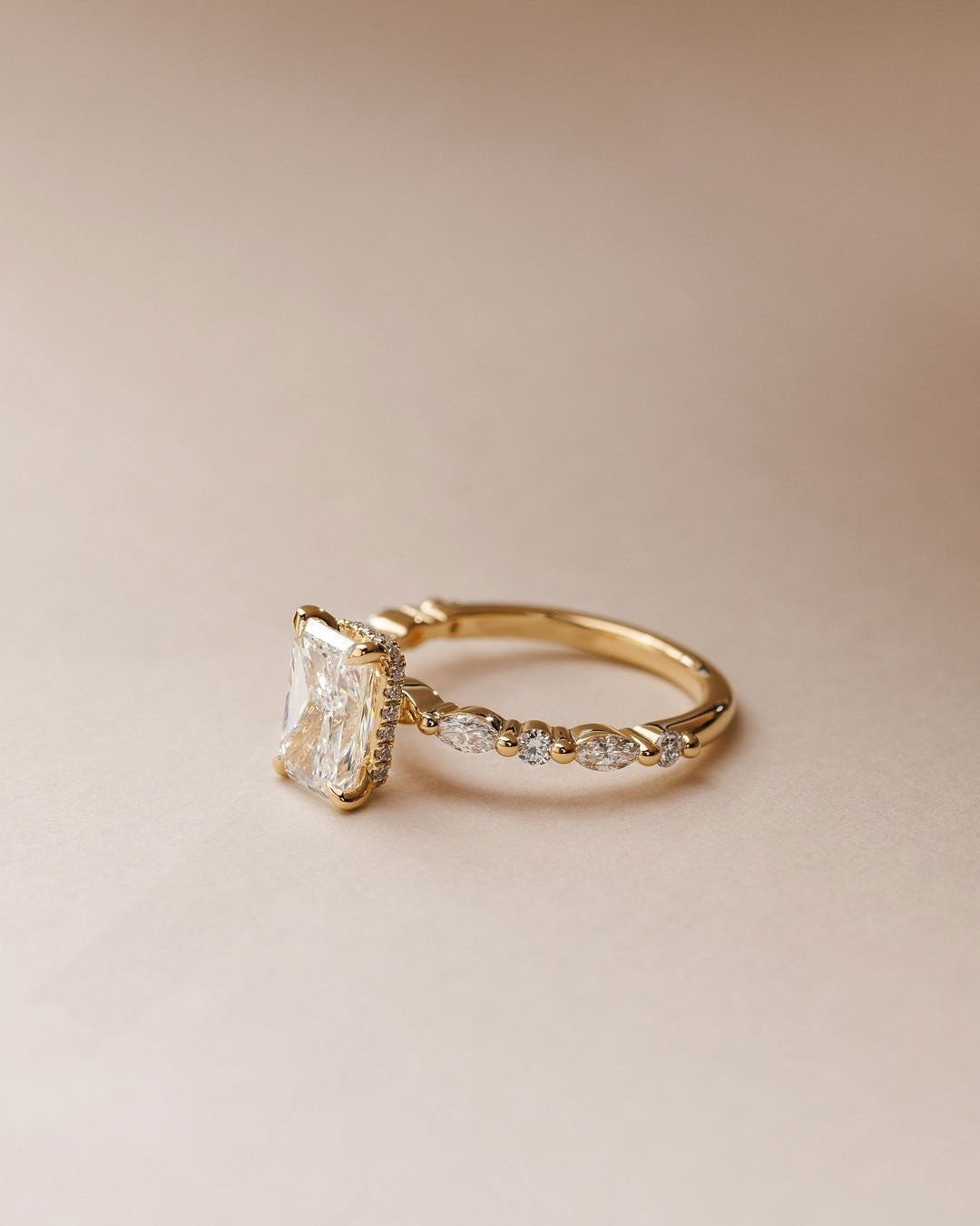 2.6Ct White Radiant Cut Solitaire Ring | Engagement Ring For Fiancee | Ice Crushed Ring | Stacking Ring