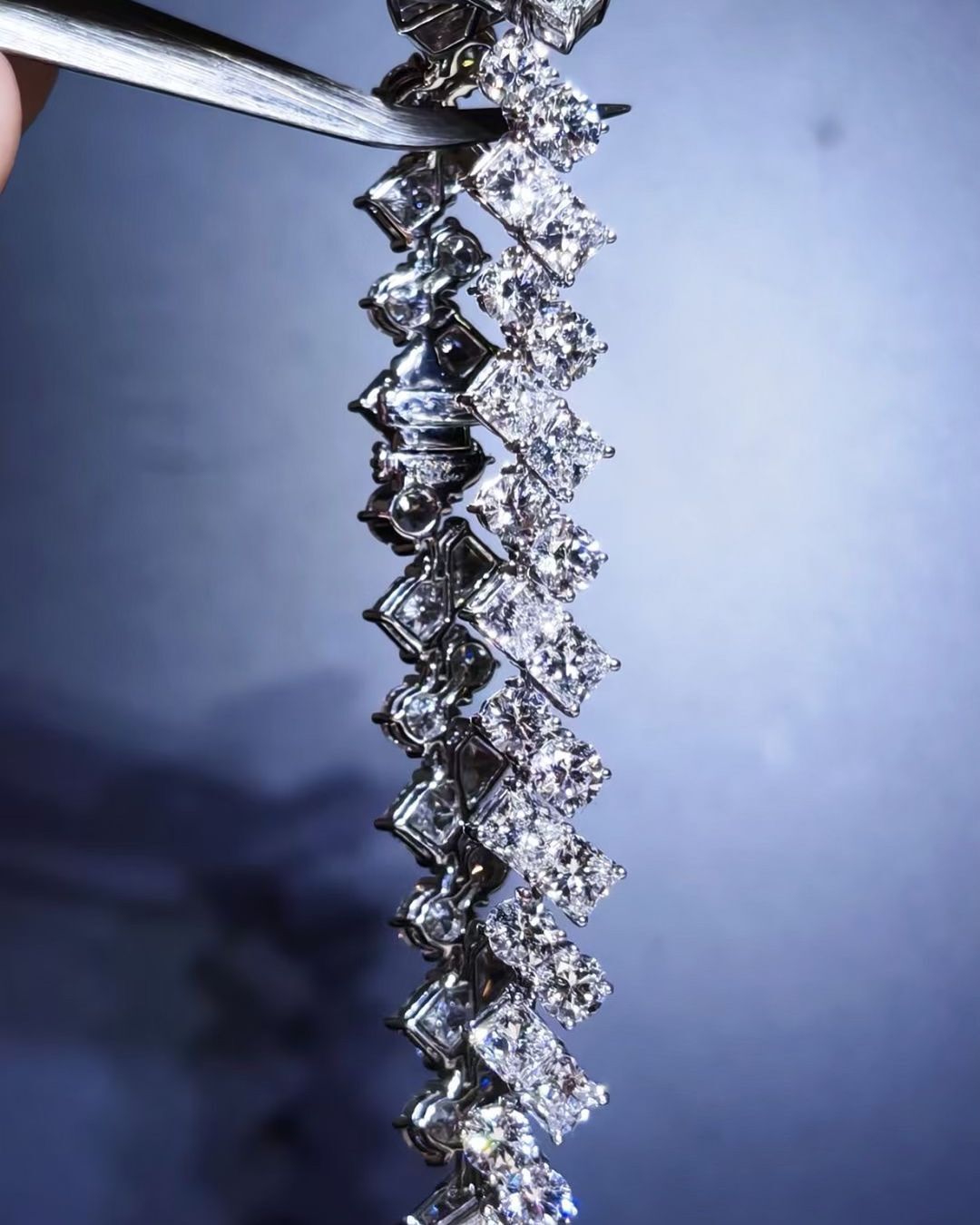 White Round And Princess Brilliant Cut Signity Diamond Prong Set Tennis Bracelet | Bridesmaid Wedding Gift Bracelet | Luxury Jewelry Piece For Women