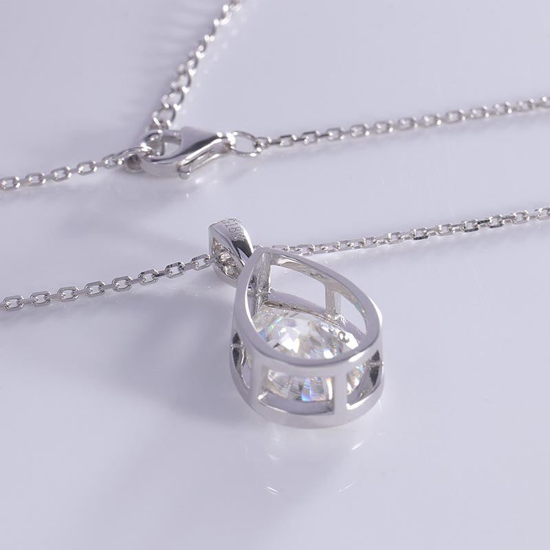 2.88Ct White Pear Cut Bezel Pendant | Daily Wear Pendant | Timeless Design | Handmade Pendant For Mother