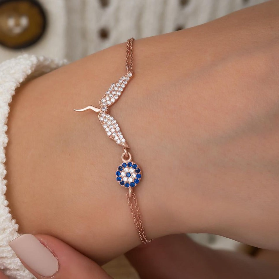Fairy Shape White Round Brilliant Cut Signity Diamond Prong Set Bracelet | Engagement Gift Bracelet For Fiancee | Graduation Complete Gift For Daughter