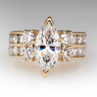 2.77Ct White Marquise Cut Solitaire Ring | Party Wear Ring For Women | Luxury Jewelry